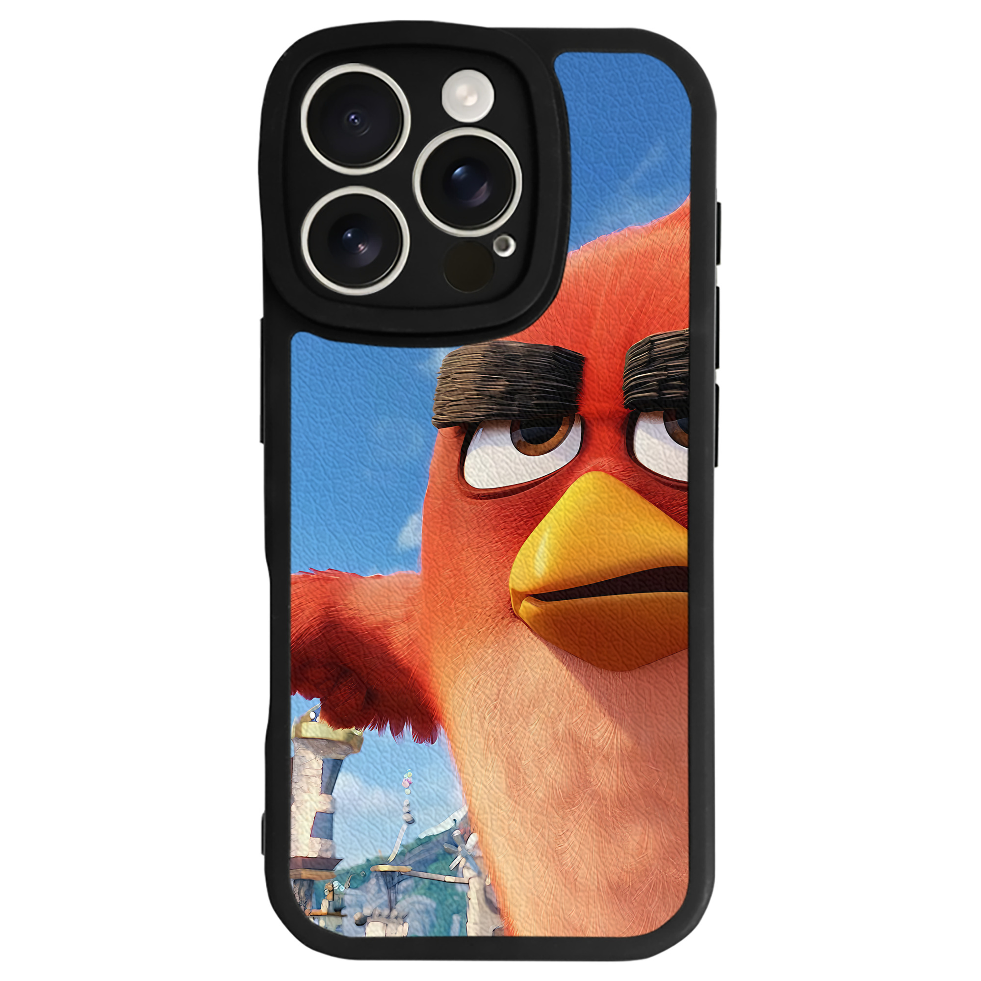 （画像用） Angry Birds アングリーバード 【iPhone 16シリーズ対応】シリコンスマホケース（レザー調） 材質：シリコン